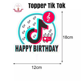 TOPPER TARTA TIK TOK 