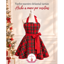 DELANTAL MUJER TARTAN 